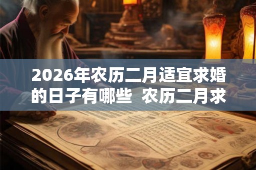 2026年农历二月适宜求婚的日子有哪些  农历二月求婚日黄历查询