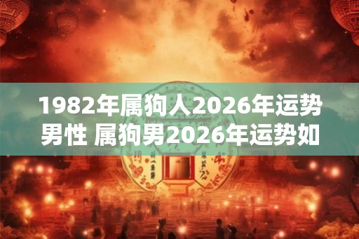 1982年属狗人2026年运势男性 属狗男2026年运势如何
