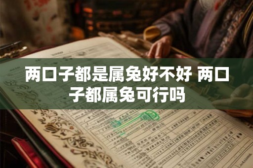 两口子都是属兔好不好 两口子都属兔可行吗