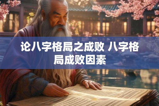 论八字格局之成败 八字格局成败因素