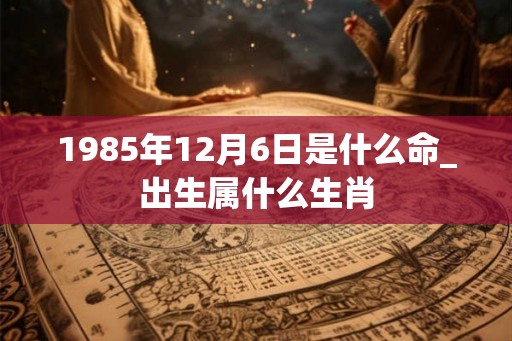 1985年12月6日是什么命_出生属什么生肖