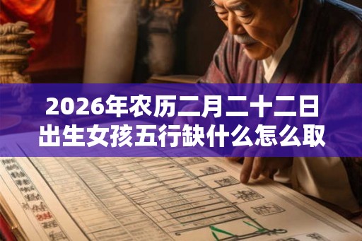 2026年农历二月二十二日出生女孩五行缺什么怎么取名