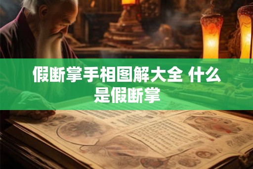 假断掌手相图解大全 什么是假断掌 假断掌手相图解大全 什么是假断掌