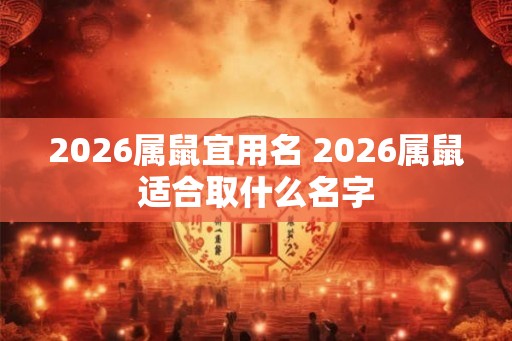 2026属鼠宜用名 2026属鼠适合取什么名字
