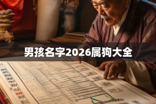 男孩名字2026属狗大全