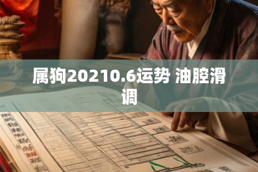 属狗20210.6运势 油腔滑调