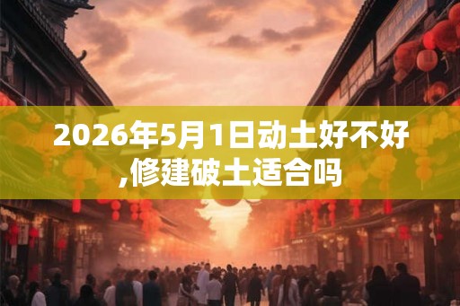 2026年5月1日动土好不好,修建破土适合吗