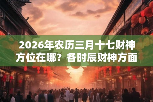 2026年农历三月十七财神方位在哪？各时辰财神方面