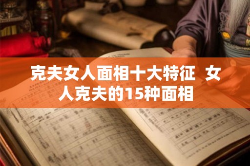 克夫女人面相十大特征  女人克夫的15种面相