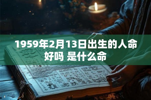 1959年2月13日出生的人命好吗 是什么命