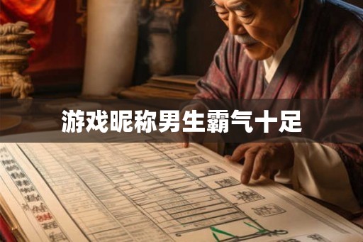 游戏昵称男生霸气十足