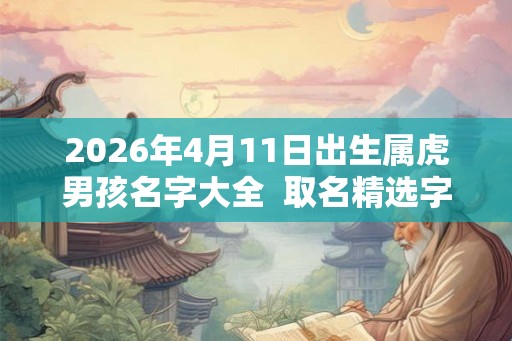 2026年4月11日出生属虎男孩名字大全  取名精选字