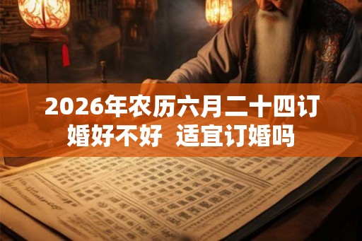 2026年农历六月二十四订婚好不好  适宜订婚吗