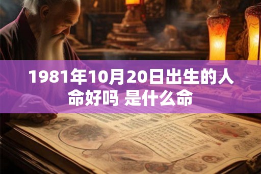 1981年10月20日出生的人命好吗 是什么命 1981年10月20日出生的人命好吗 是什么命