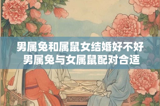 男属兔和属鼠女结婚好不好 男属兔与女属鼠配对合适吗