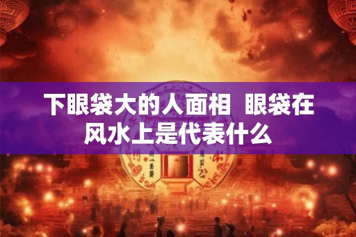 下眼袋大的人面相  眼袋在风水上是代表什么