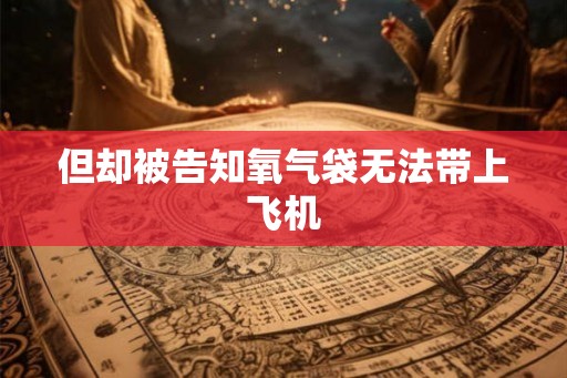 但却被告知氧气袋无法带上飞机 但却被告知氧气袋无法带上飞机