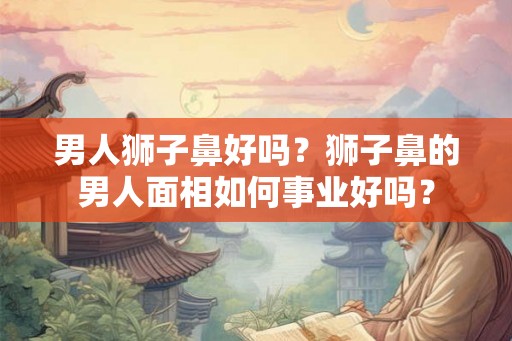 男人狮子鼻好吗？狮子鼻的男人面相如何事业好吗？
