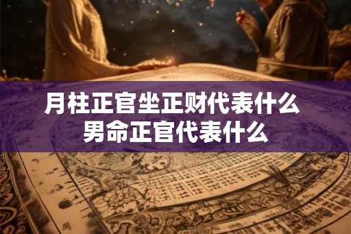 月柱正官坐正财代表什么 男命正官代表什么