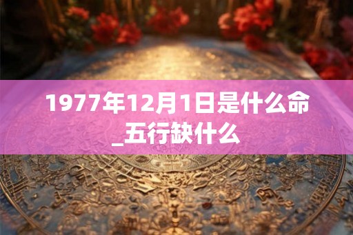 1977年12月1日是什么命_五行缺什么