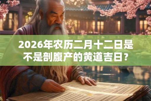 2026年农历二月十二日是不是剖腹产的黄道吉日？