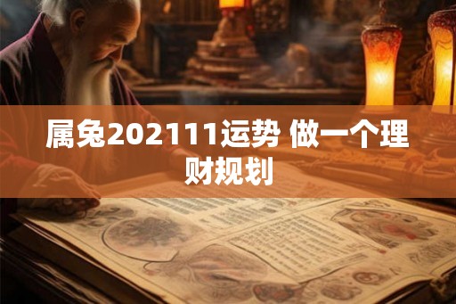 属兔202111运势 做一个理财规划