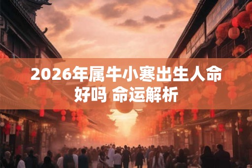 2026年属牛小寒出生人命好吗 命运解析