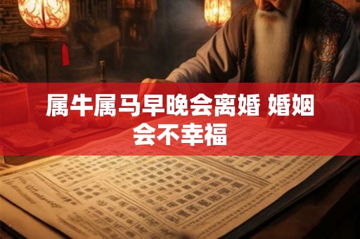 属牛属马早晚会离婚 婚姻会不幸福 属牛属马早晚会离婚 婚姻会不幸福