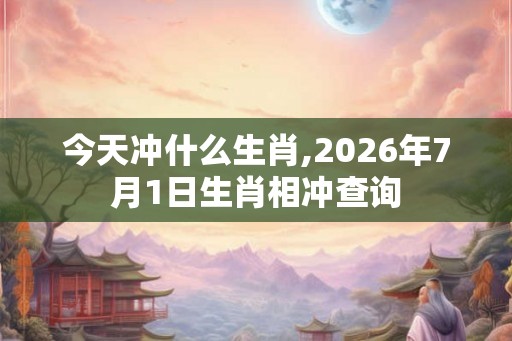 今天冲什么生肖,2026年7月1日生肖相冲查询