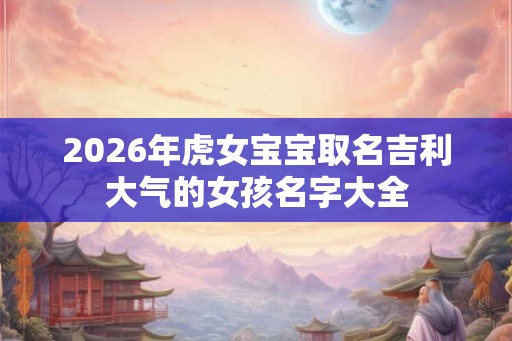 2026年虎女宝宝取名吉利大气的女孩名字大全