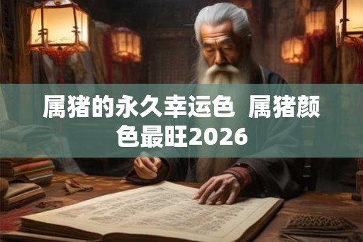 属猪的永久幸运色  属猪颜色最旺2026