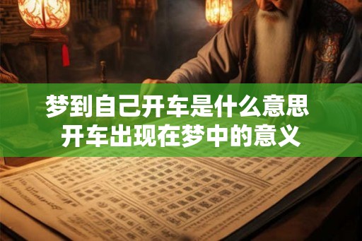 梦到自己开车是什么意思 开车出现在梦中的意义