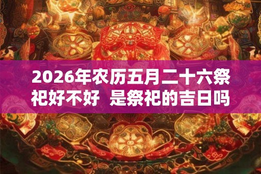 2026年农历五月二十六祭祀好不好  是祭祀的吉日吗