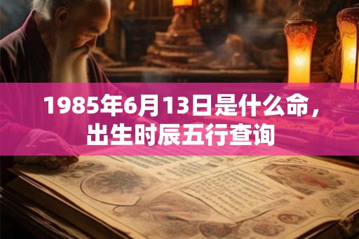 1985年6月13日是什么命，出生时辰五行查询