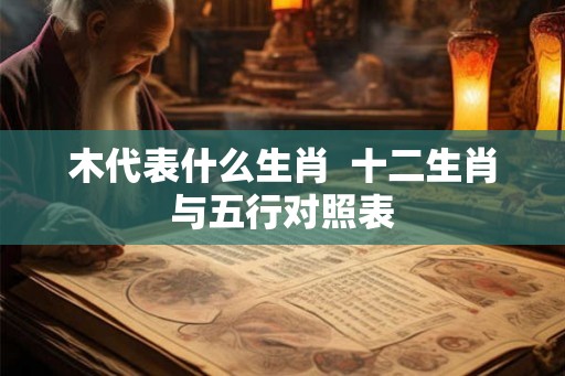 木代表什么生肖  十二生肖与五行对照表