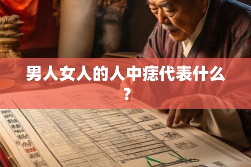 男人女人的人中痣代表什么？