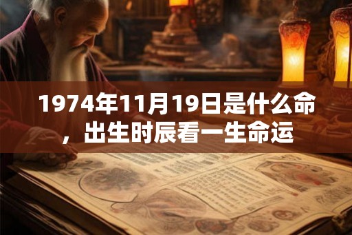 1974年11月19日是什么命，出生时辰看一生命运