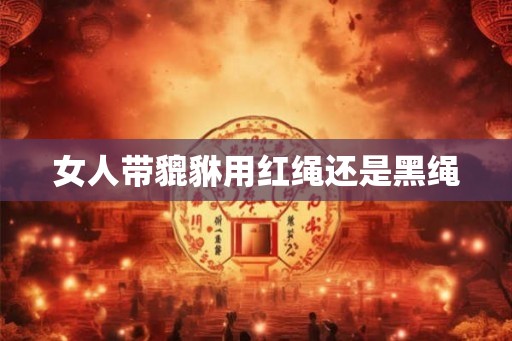 女人带貔貅用红绳还是黑绳