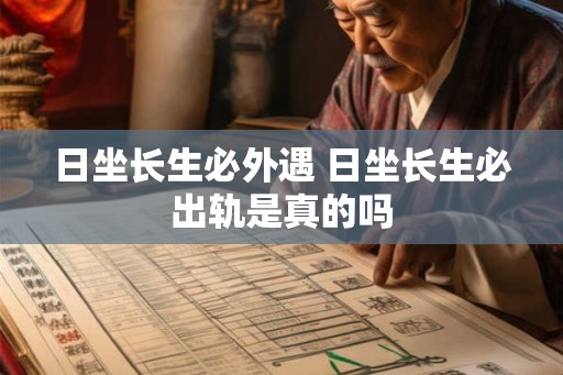 日坐长生必外遇 日坐长生必出轨是真的吗