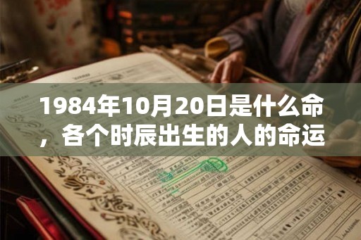 1984年10月20日是什么命，各个时辰出生的人的命运