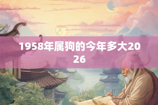 1958年属狗的今年多大2026