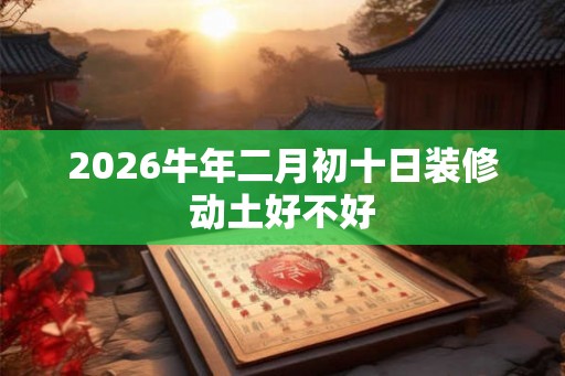 2026牛年二月初十日装修动土好不好