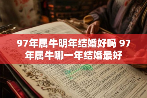 97年属牛明年结婚好吗 97年属牛哪一年结婚最好