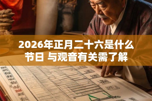2026年正月二十六是什么节日 与观音有关需了解 2026年正月二十六是什么节日 与观音有关需了解