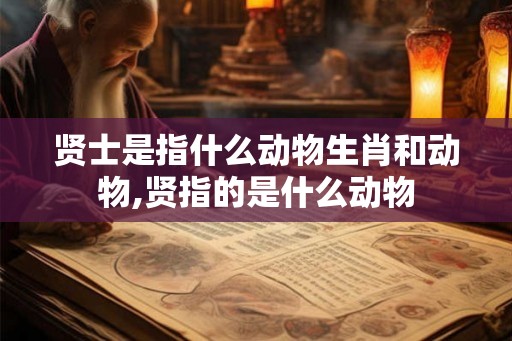 贤士是指什么动物生肖和动物,贤指的是什么动物