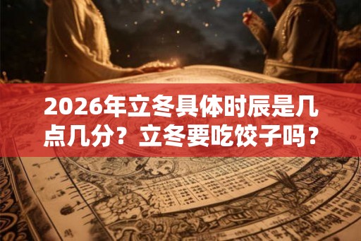 2026年立冬具体时辰是几点几分？立冬要吃饺子吗？