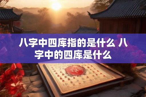 八字中四库指的是什么 八字中的四库是什么 八字中四库指的是什么 八字中的四库是什么