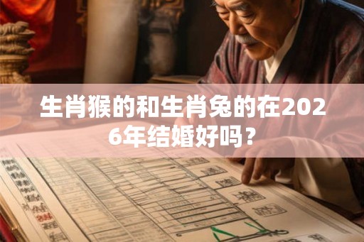 生肖猴的和生肖兔的在2026年结婚好吗？