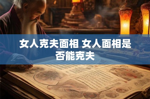 女人克夫面相 女人面相是否能克夫