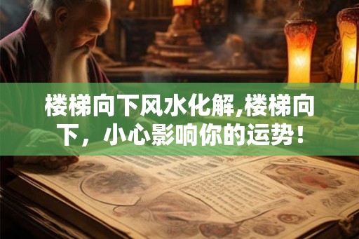 楼梯向下风水化解,楼梯向下，小心影响你的运势！